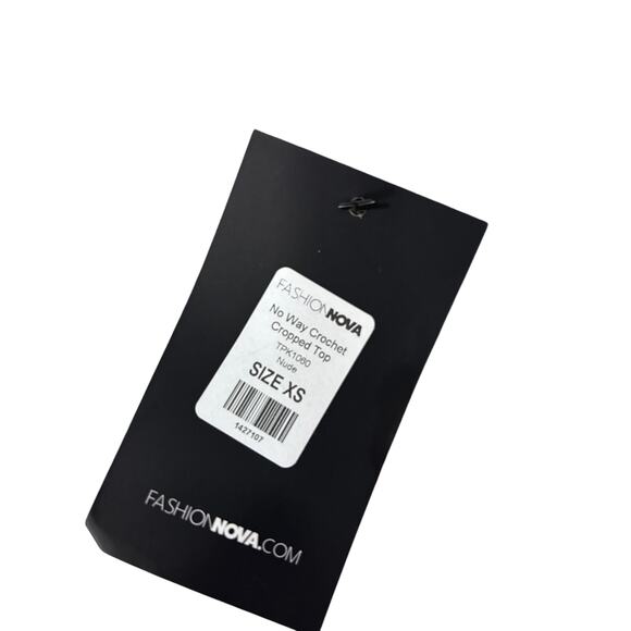 Fashion Nova Tan Lace Crop Top - NWT- Size XS - Picture 3 of 3